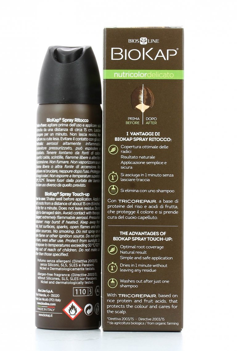 Spray Ritocco capelli bianchi Castano Chiaro Bios Line